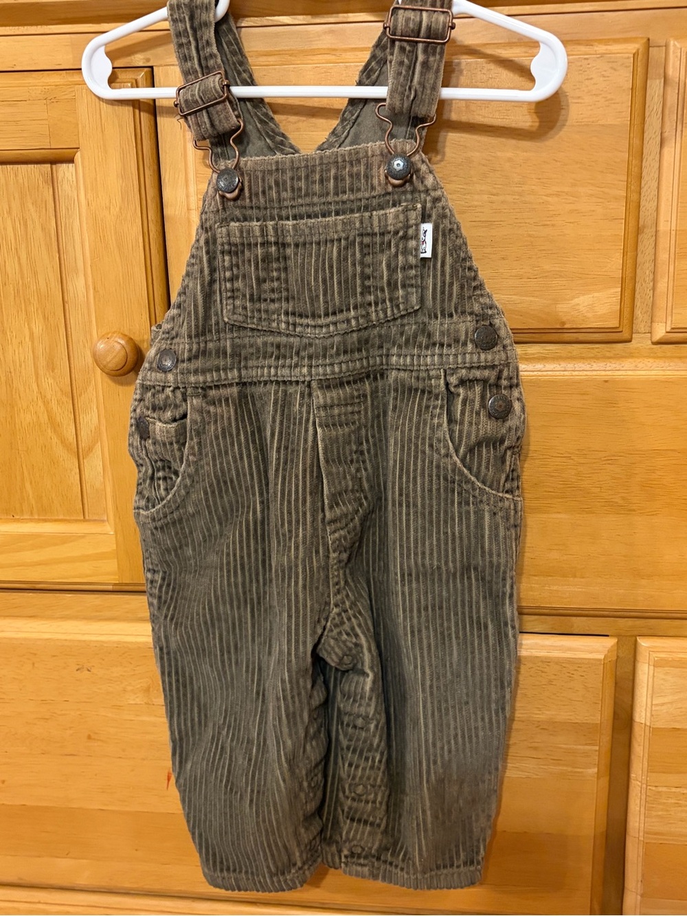 Vintage Sprockets Boy's Olive Green Corduroys w/Lots of  Pockets Size 12 Months